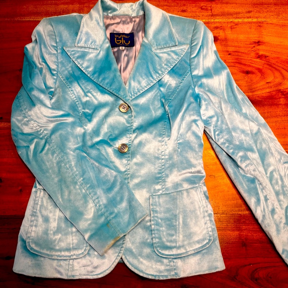Vintage 90’s Byblos Blu velour blazer